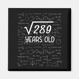 Íman Raiz Quadrada De 289 Aniversário De 17 Anos Presen