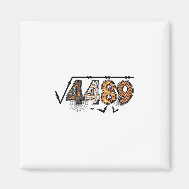 Íman Raiz Quadrada De 4489 Funny Halloween 67 Meme Math (Frente)