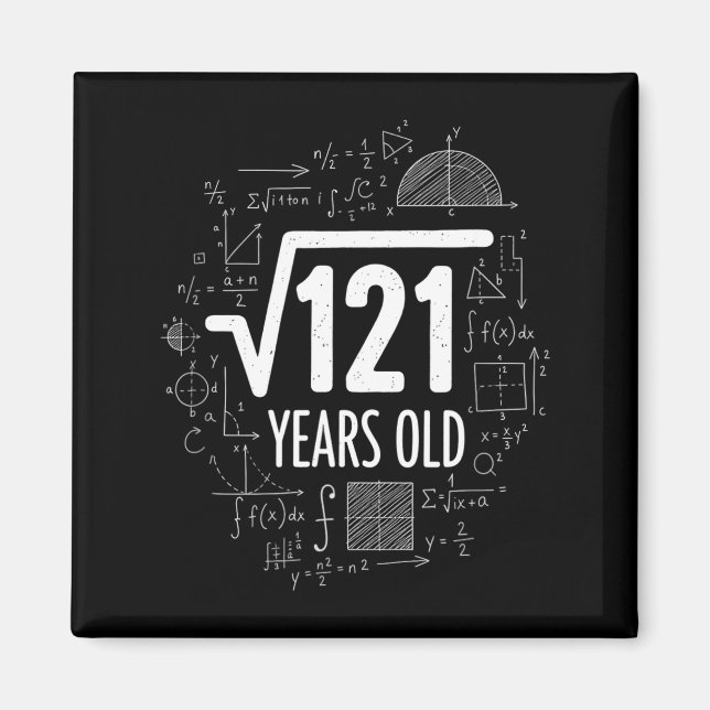 Íman Raiz Quadrada de Matemática 121 Anos de Idade, Mat (Frente)