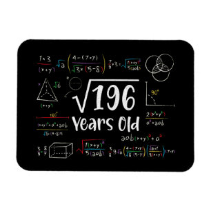 Íman Raiz Quadrada dos presentes de 196 14 de aniversár