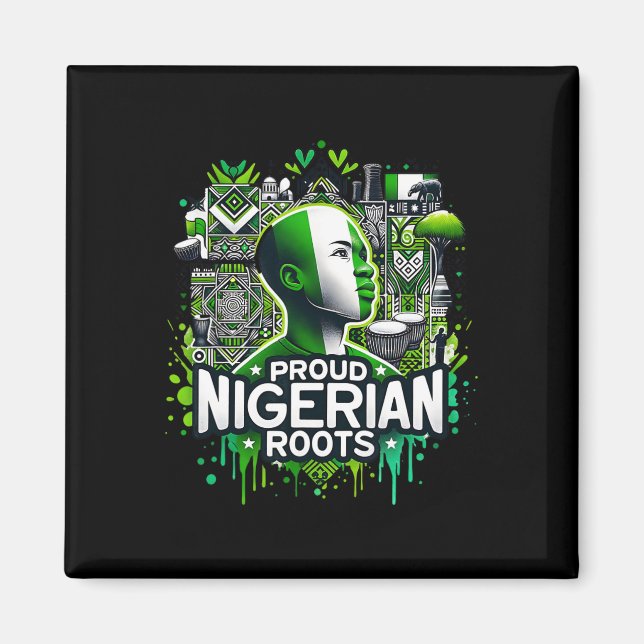 Íman Raízes nigerianas orgulhosas História negra Mês af (Frente)