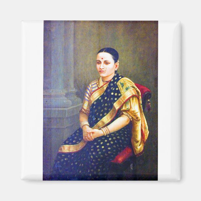 Íman Raja Ravi Varma Retrato de uma Mulher (Frente)