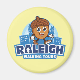 Íman Raleigh Walking Tours Cute Acorn Magnet