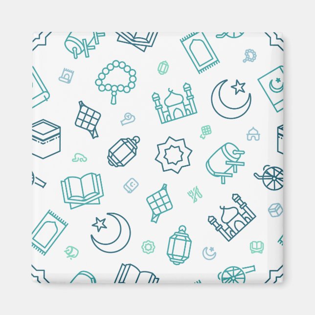 Íman Ramadan Doodles Magnet (Frente)