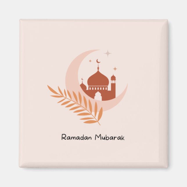 Íman Ramadan Mubarak Boho Moon & Mosque (Frente)