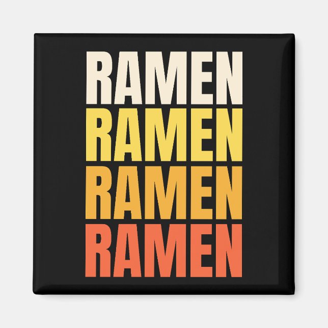 Íman Ramen design de texto (Frente)