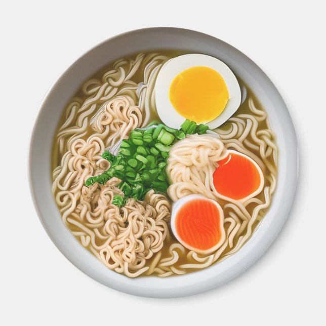 Íman Ramen Noodles com Comida de Ovo Encerrado (Frente)