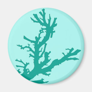 Íman Ramo coral - turquesa e aqua