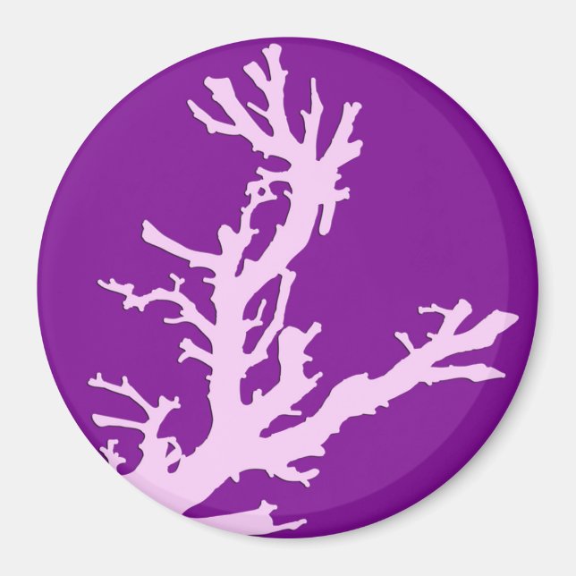 Íman Ramo de coral - ametista e orquídea (Frente)