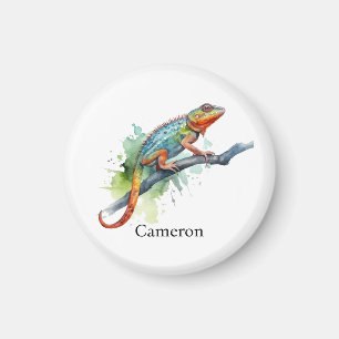 Íman Ramo de Cores: Arte Camaleão, personalizado