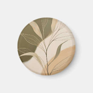 Íman Ramo de Oliveira Elegante Abstrato