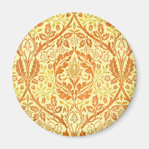 Íman Ramo Dourado Floral Arte de William Morris Laranja
