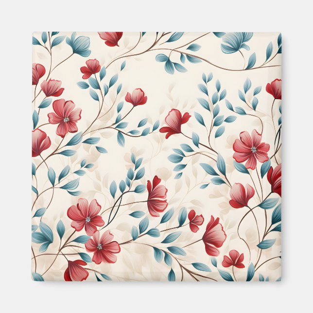 Íman Ramo Floral Botânico Elegante (Frente)