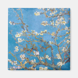 Íman Ramos com flor Van Gogh da amêndoa