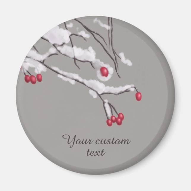 Íman Ramos das bagas do inverno no texto do costume da (Frente)