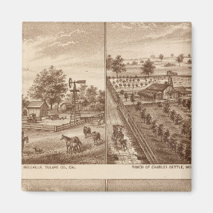 Íman Ranches, estábulos, Tulare Co, Cal