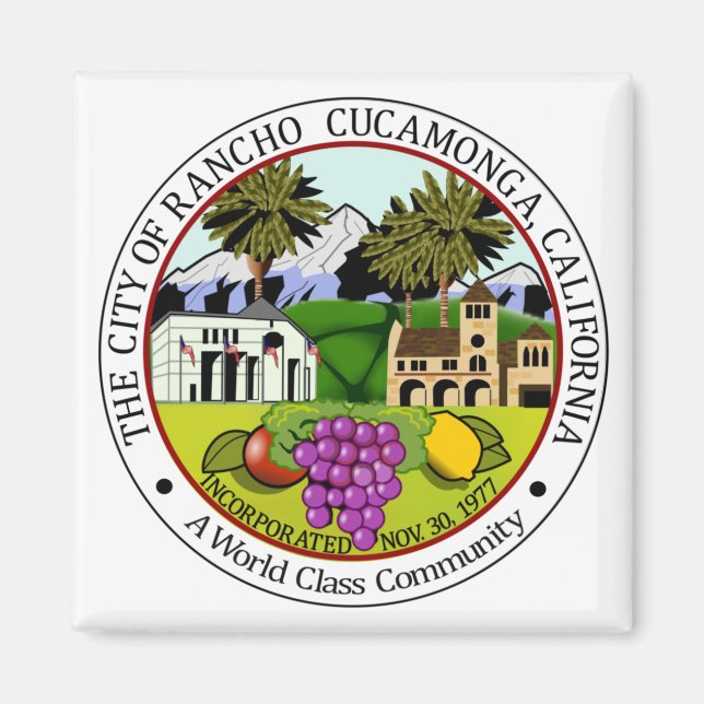 Íman Rancho Cucamonga (Califórnia) City Seal (Frente)