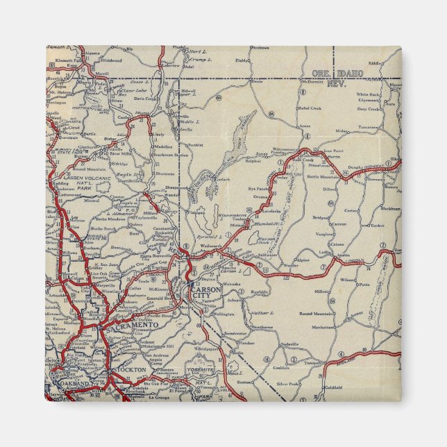 Íman Rand McNally Junior Road Map California e Nevada (Frente)