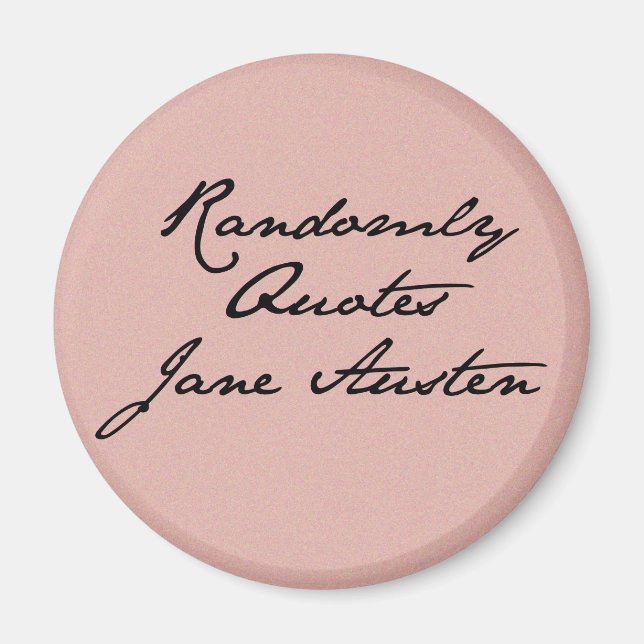 Íman Randomicamente cita Jane Austen Magnet (Frente)