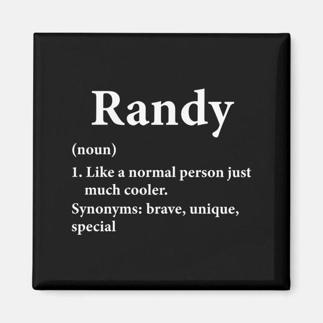 Íman Randy Name Definition Funny D  (Frente)