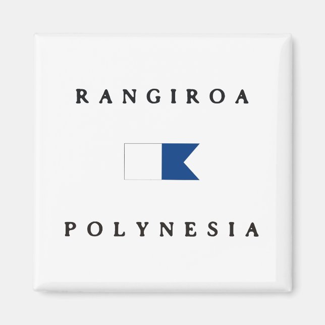 Íman Rangiroa Polynesia Alpha Dive Flag (Frente)