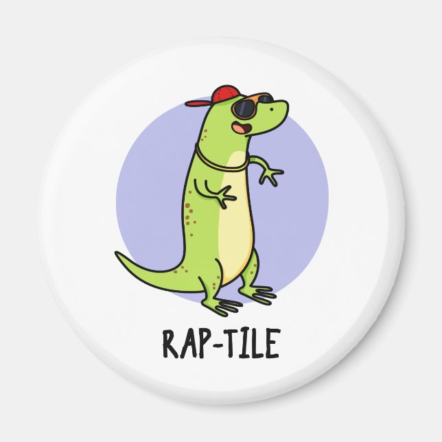 Íman Rap Funny Reptile Lizard Pun (Frente)