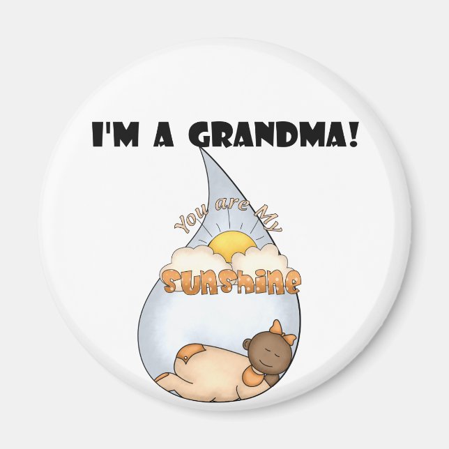 Íman Rapariga Americana Sunshine-African da Vovó (Frente)