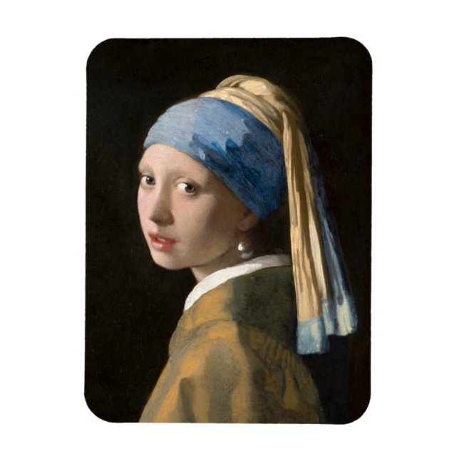 Íman Rapariga com brinco de pérola - Johannes Vermeer (Vertical)