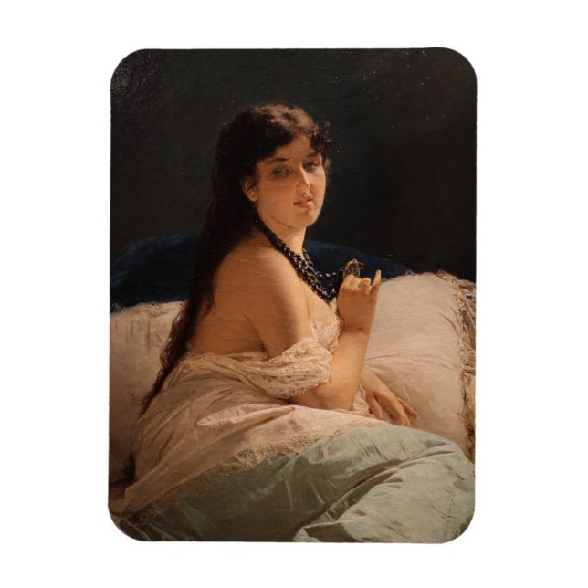 Íman Rapariga com Medalhão (por Gerolamo Induno) (Vertical)