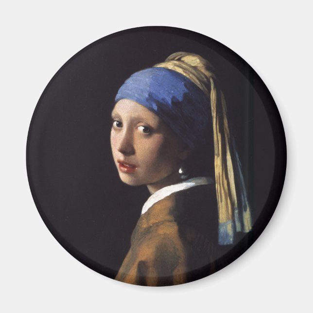 Íman Rapariga com pintura de orelha por Vermeer (Frente)