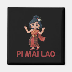 Íman Rapariga de Ano Novo Laos Pi Mai Lao