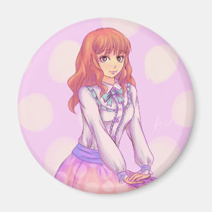 Íman Rapariga de Macaron Rosa