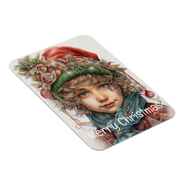 Íman Rapariga de Natal Personalizada 20 de 25 (Lado Direito)