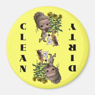 Íman Rapariga E Cuppies - Magneta De Lavadora De Louça