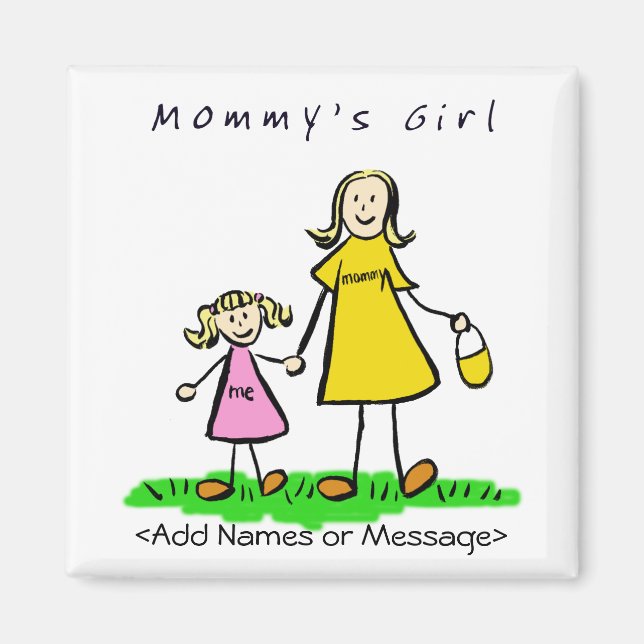 Íman Rapariga mamãe - Mães e Filhas Louras (Frente)