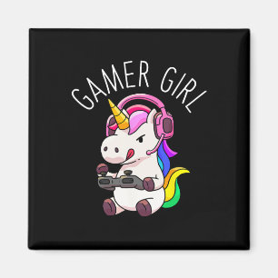 Íman Rapariga Unicórnio Jogo Gaming Cute Jogo Gift Gift