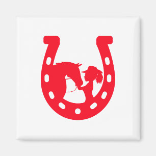 Íman Rapariga Vermelha e Cavalo