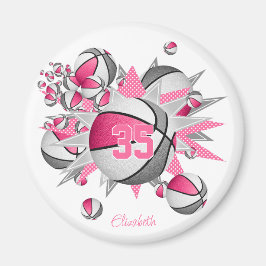 Íman raparigas - bolas de cesto personalizadas - estrel