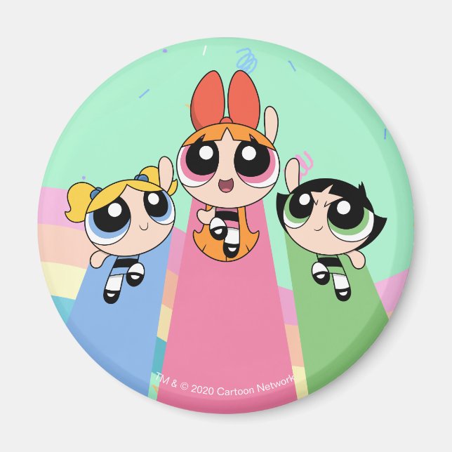 Íman Raparigas Powerpuff Voam Alto (Frente)
