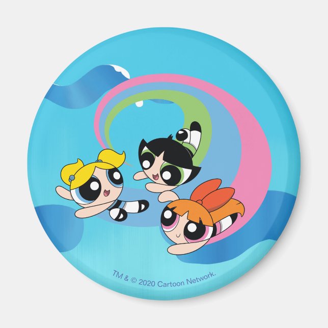 Íman Raparigas Powerpuff Voam Através Do Céu (Frente)