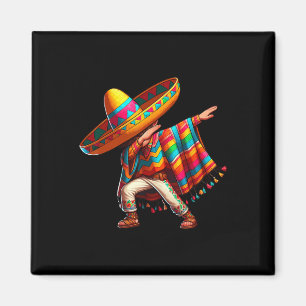 Íman Rapaz Mexicano Dabbing Poncho Cinco De Mayo 3