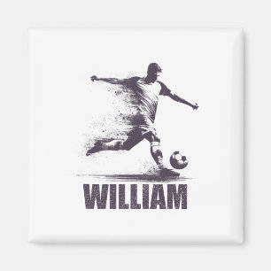 Íman Rapazes de Futebol William Nome Pessoalizado Prime
