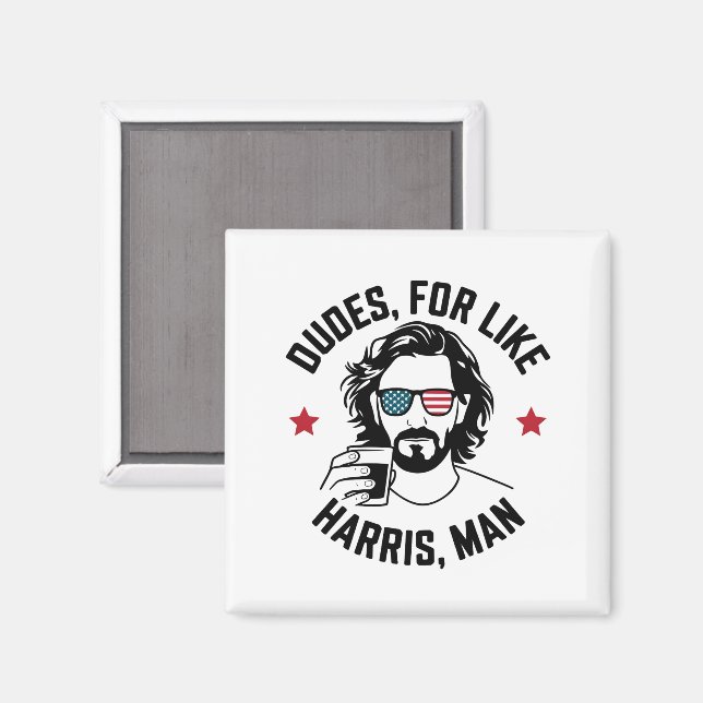 Íman Rapazes Para Harris Homem Brancos Para Harris  (Front/Back)
