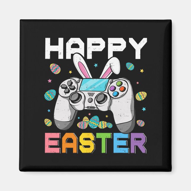 Íman Rapazes Videos games do Dia do Felz pascoa Bunny G (Frente)