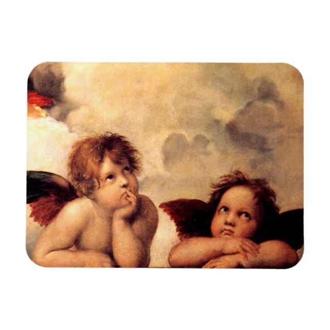 Íman Raphael Cherubs Sistine Madonna Magnet (Horizontal)