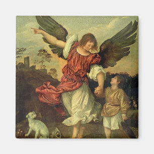 Íman Raphael e Tobias, 1507-8 (óleo no painel)