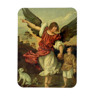 Íman Raphael e Tobias, 1507-8 (óleo no painel)