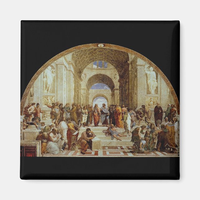 Íman Raphael's "The School of Athens" (cerca de 1511) (Frente)