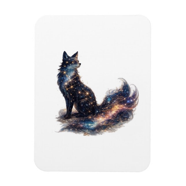 Íman Raposa Celestial | Animal de Fantasia Cósmica (Vertical)