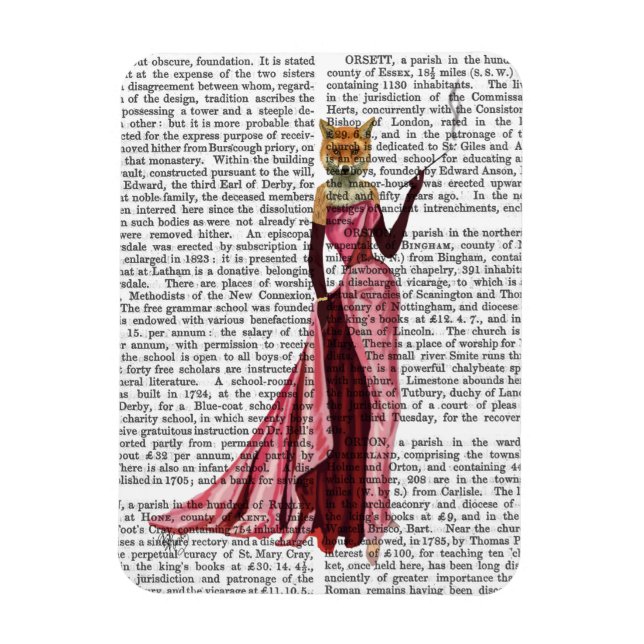 Íman Raposa-de-vidro rosa (Vertical)